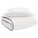 vidaXL Winter Dekbed met Kussen 2 st Wit Donsveer