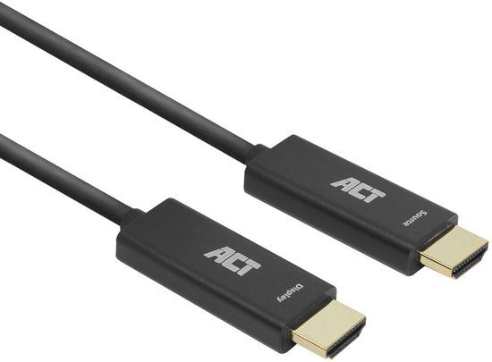 ACT 20 meter HDMI Premium High Speed 4K Active Optical Cable v2.0 LSZH HDMI-A male - HDMI-A male AK3890