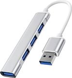 DrPhone ONVIA2 - Mini Aluminium USB 3.0 + 2.0 HUB – Adapter - 4 Poorten Dock - Zilver