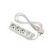 Fanton 47460DECO stekkerdoos OMEGA ECO RELIFE, merfachstekkerdoos met schakelaar en 1,5 m kabel, 3 stopcontacten Schuko 3P 16A 90° stekker