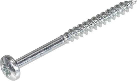 Hoenderdaal Fasteners Hoenderdaal Spaanplaatschroef Cilinderkop Zwart Kruiskop Pozidriv 6 mm x 60 mm Hout 100 stuks
