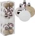 Atmosphera Boules de Noël 24 pièces - Champagne/Rose/Blanc/Or - 4 cm - Plastique
