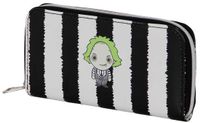 Beetlejuice Karactermania Beetlejuice Strepen Portemonnee met rits Wit