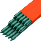 Merkloos / Sans marque Tuinstokken, 15 stuks, 1705 mm, kunststof, gecoat, met puntige uiteinden en antislipkogels, geschikt voor het ondersteunen van klimplanten en groenten in de tuin.