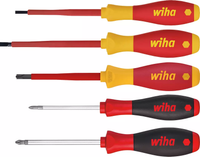 Wiha jeu de tournevis SoftFinish fente, Phillips, PlusMin/Pozidriv 5 pièces - 47037