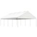 vidaXL Prieel met dak 8,92x5,88x3,75 m polyetheen Blanc