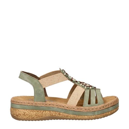 Rieker Sandalen Lichtgroen/Beige