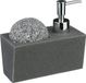5Five Natuurstenen zeeppompje met sponshouder
