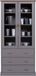 Interlink SAS Interlink Vitrinekast Cerci 190x39x90cm - 2 deuren & 3 lades - grijs