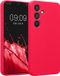 kwmobile hoesje geschikt voor Samsung Galaxy S24 - TPU backcover met siliconen coating - smartphone case in neon roze
