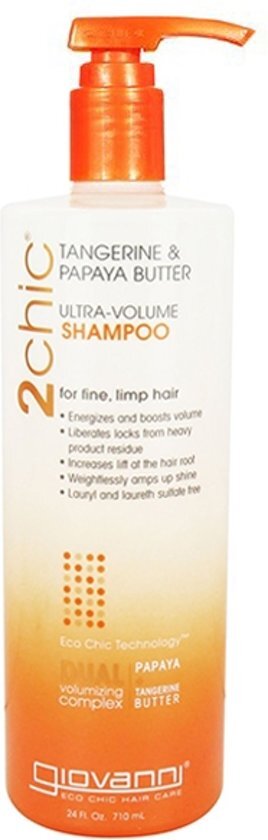 Giovanni Cosmetics 2chic - Ultra-Volume Shampoo with Tangerine & Papaya Butter 710 ml