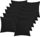 vidaXL Kussensloop - 12 stuks - HEERLEN - Zwart - 45 x 45 cm - Stof