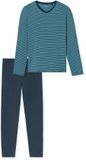 SCHIESSER Pyjama lang Heren jeansblauw