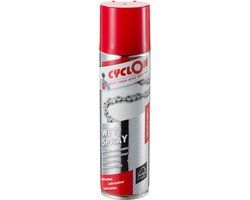 Cyclon Wet spray met PTFE 250ml - Fietsonderhoudsmiddel - Rood