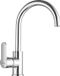 Sans marque Robinet de cuisine pivotant à 360° - Robinet eau chaude et froide - Mitigeur monocommande - Acier inoxydable chrome