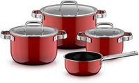 WMF Fusiontec 2.0 Mineral Pro Pannenset 4-delig - Rood