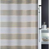 Spirella Douchegordijn Polyester – Anti-Schimmel Douchegordijn met Stijlvol Design – Geschikt voor Elke Badkamer – Beige