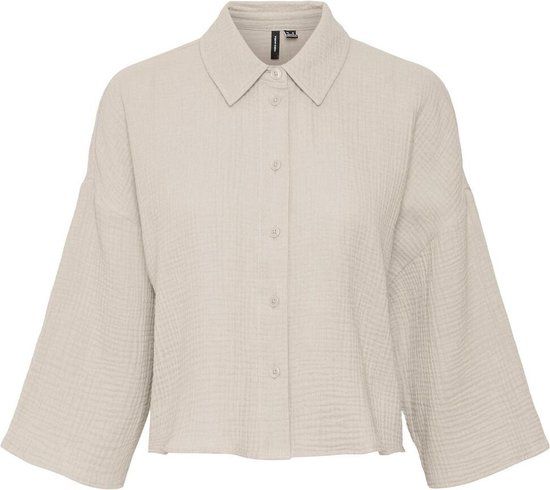 Vero Moda VMNATALI Crop Shirt Wvn Noos - Ecru - XXL - Women