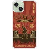 Apple iPhone 15 Versterkt Hard Hoesje - Rock and Roll Ontwerp