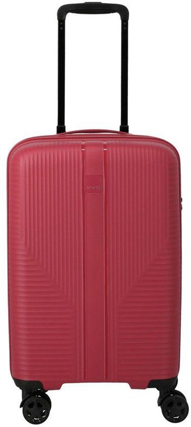 Travelite Air Stripe 4-Wiel Handbagage Koffer 55cm Slim Rood