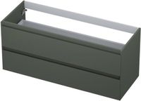 INK - Onderkast 2 Laden Greeploos Gelakt 45gr - 1200x450x520 Mm - Mat Beton Groen