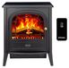 Poêle électrique - Pose libre - 2 kW - Aspect fonte - Avec télécommande - Poêle électrique LED