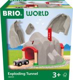 BRIO World - 36044 Ontploffende tunnel | Set speelgoedtreintjes voor kinderen vanaf 3 jaar