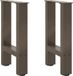 Pieds de table basse 2 pièces 28x(42-43) cm acier naturel