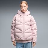 PUMA Donzen pufferjack met capuchon voor Dames, Roze, Maat XL