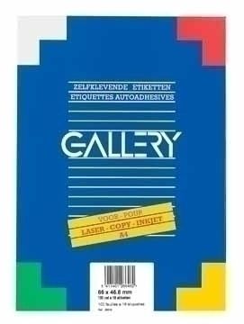 Gallery Labels A4 White 66x46.6mm - 1800 Labels