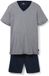 Tom Tailor Pyjamaset Katoen Heren Maat 52/L Blue-dark-horizontal stripe