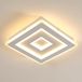 Comely LED Plafondlamp Vierkant Modern, 36W 28cm Plafondlamp, Witte Plafondkroonluchter voor Slaapkamer, Woonkamer, Warm Licht 3000K