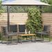 vidaXL Loungeset Bank 4-delig Polyrattan Grijs en Donkergrijs