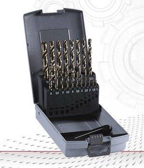 EUROBOOR TDS.100 spiraalborenset ø 1 -10 mm, oplopend per 0,5 mm