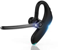 SLuB Mobiele telefoon Bluetooth Headset Bluetooth 5.1 Draadloze Headset Waterdichte Ruisonderdrukking High-Definition Stereo Hands-Free Headset Met Microfoon Voor Zaken, Kantoor, Rijden (Zwart)
