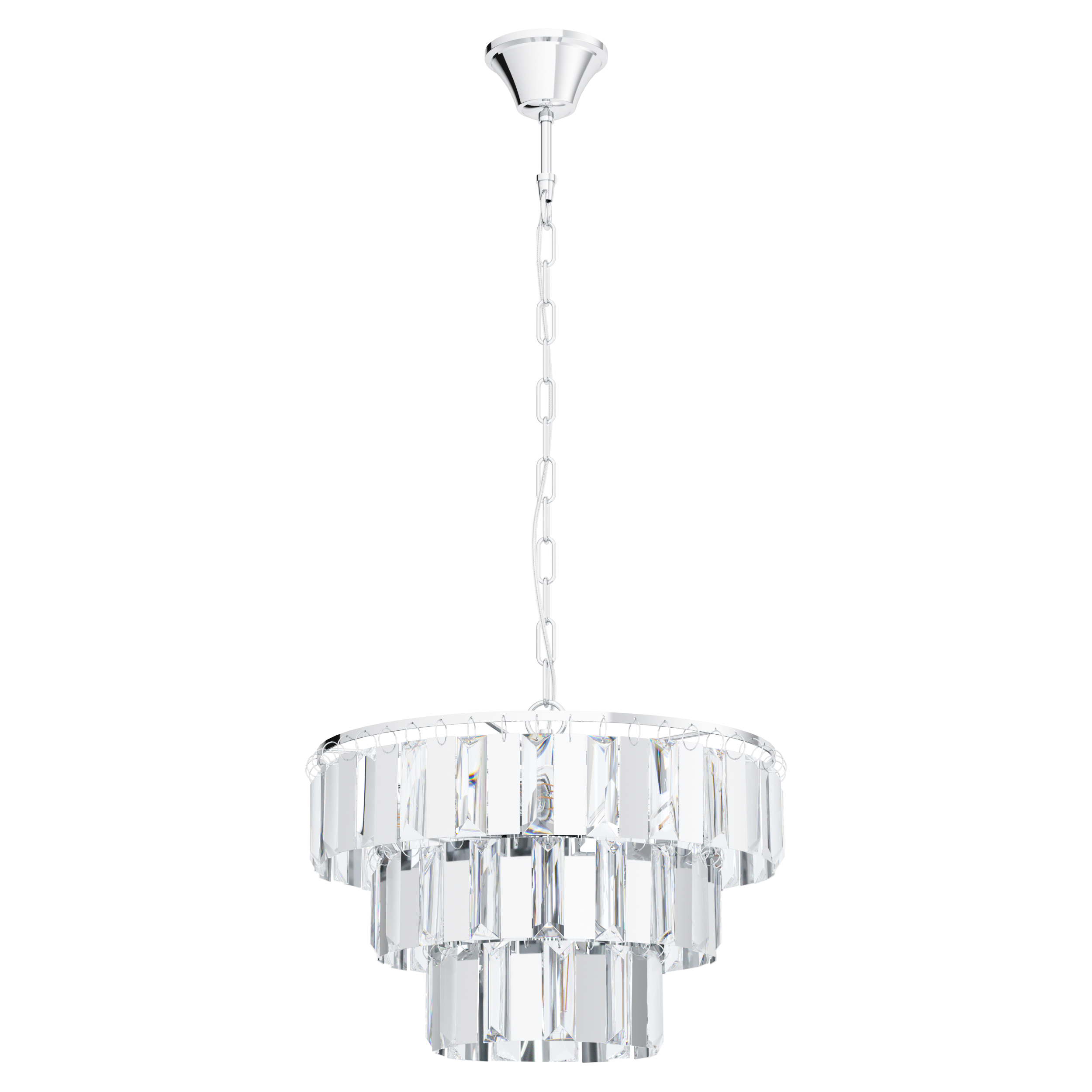 EGLO Erseka Hanglamp - Chroom, Transparant - E14 - 130cm