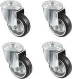 Amig - Set van 4 meubelwielen - Ø 125 mm - Zwenkwielen zonder montageplaat - Maximaal draagvermogen 120 kg - Voor het verplaatsen van zware meubels - Kogellagers - Metalen kern - Zwart rubber