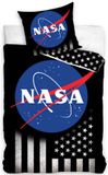 NASA USA Dekbedovertrek 140 x 200 cm Katoen Zwart
