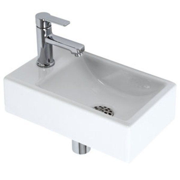 Plieger Houston Fonteinset - 37x23cm - Links - Wit - Incl. Kraan & Sifon