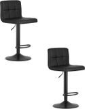Leobert PROT tabouret - cuir écologique noir / base noire x 2