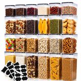 Uandu Home Voorraadpotten Set - 24 Stuks - Grijs