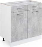Vicco R-Line meuble bas de cuisine – 80 cm sans plan de travail Béton