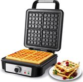 YASHE Belgisch wafelijzer - 4 wafels - 1200 W - Zwart