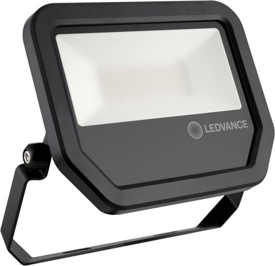 Ledvance OSRAM - - LED Breedstraler 30 Watt - LED Schijnwerper - FL PFM SYM 100 BK - Warm Wit 3000K - Mat Zwart - Aluminium