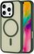 Selected by GSMpunt.nl Hoesje Geschikt voor iPhone 16 Pro Max - Compatibel met MagSafe - Matte Beschermhoes - Back Cover met Magneet - Donker Groen