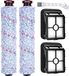 Bissell accessoire 3-en-1, 2 brosses rouleau multifonctionnelles + 2 filtres de remplacement 1866F, adapté pour Bissell CrossWave 17132, Pet Pro 2225N, 2582N
