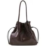 GUESS Karima Drawstring Tote Sac porté épaule Marron