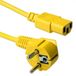 ACT Netsnoer Schuko CEE 7/7 male (haaks) - C13 IEC 60320 geel 0,6 m AK5140