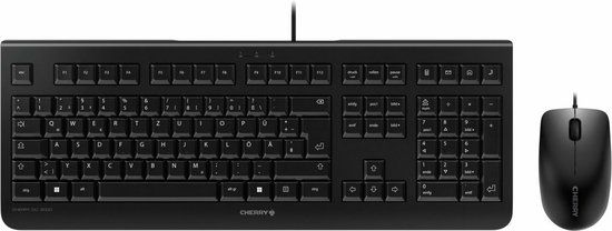 CHERRY DC 2000 - Toetsenbord en muis set - USB - Zwart