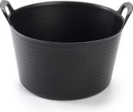 Forte Plastics Flexibele emmer/wasmand zwart 15 liter - Opbergmand